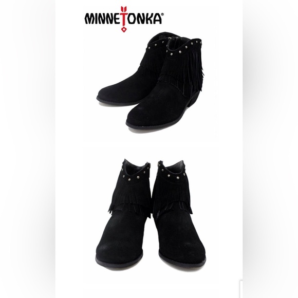 Minnetonka Bandera Studded Booties with Fringe - Picture 8 of 9